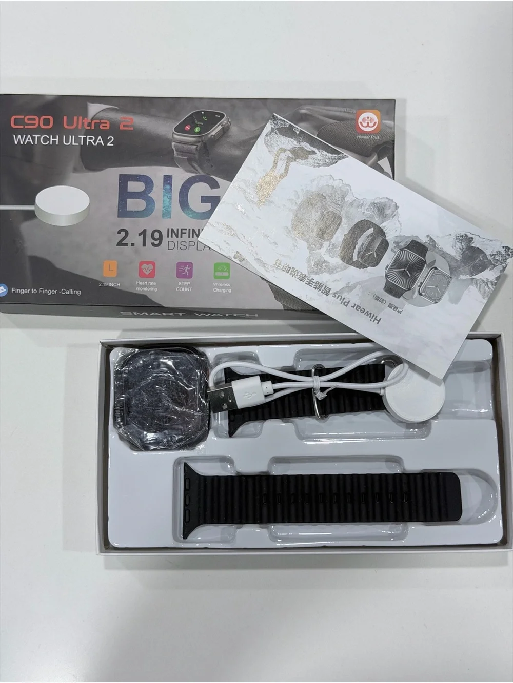 C90 Ultra 2 Smartwatch - Silver with Black Band